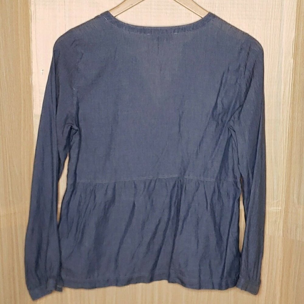 Loft Womens Blue Cotton Lightweight Tunic Small - Picture 2 of 5